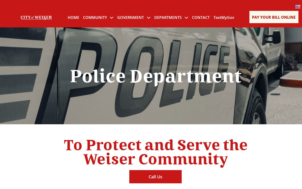 Official Weiser Police Department contact and records page