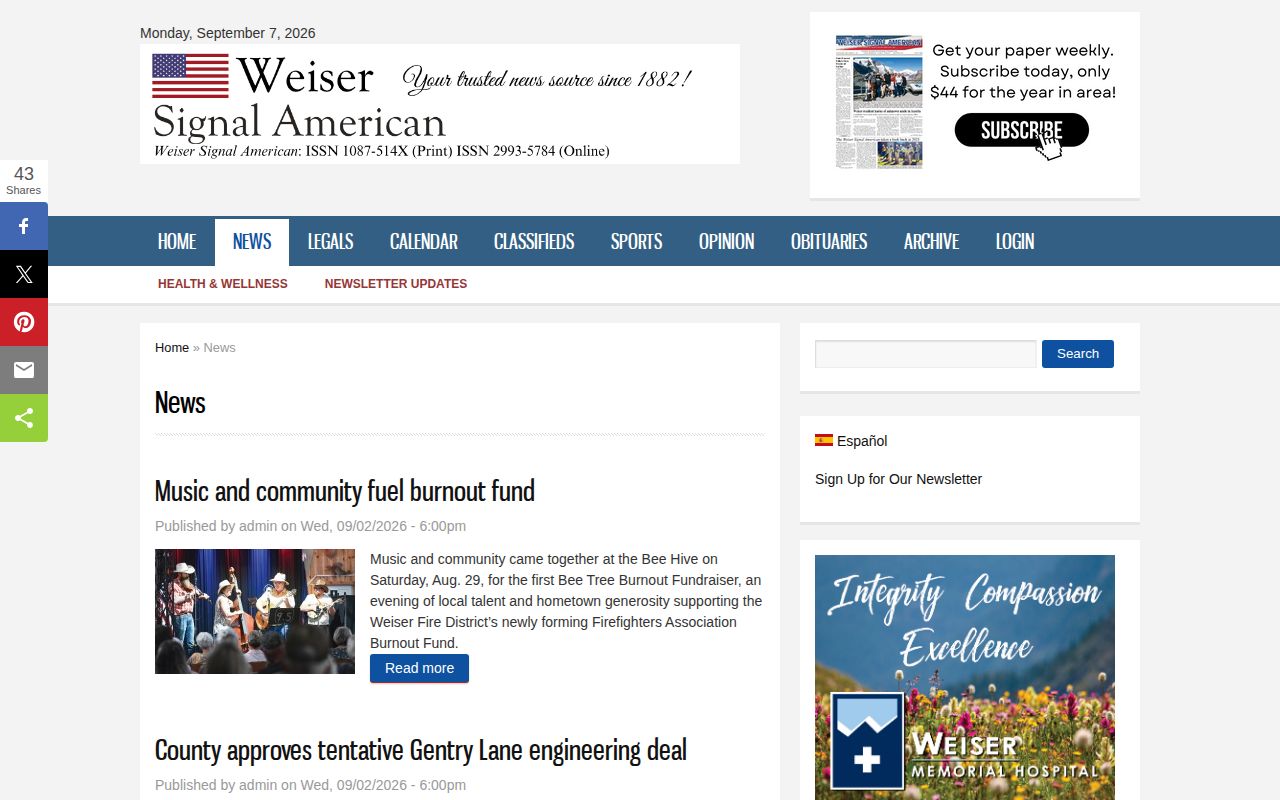 Washington County local arrest news reports in the Signal American
